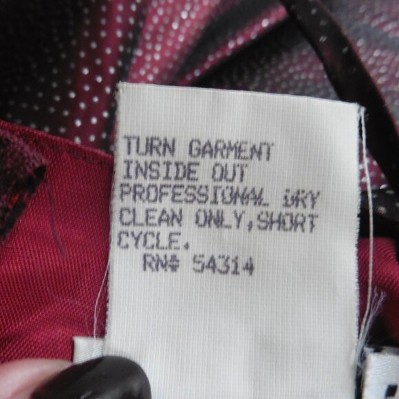 WINDSOR VTG 90's Y2K Burgundy Goth Lace Up Tulle Prom Dress Gown 9/10 USA - Picture 5 of 10